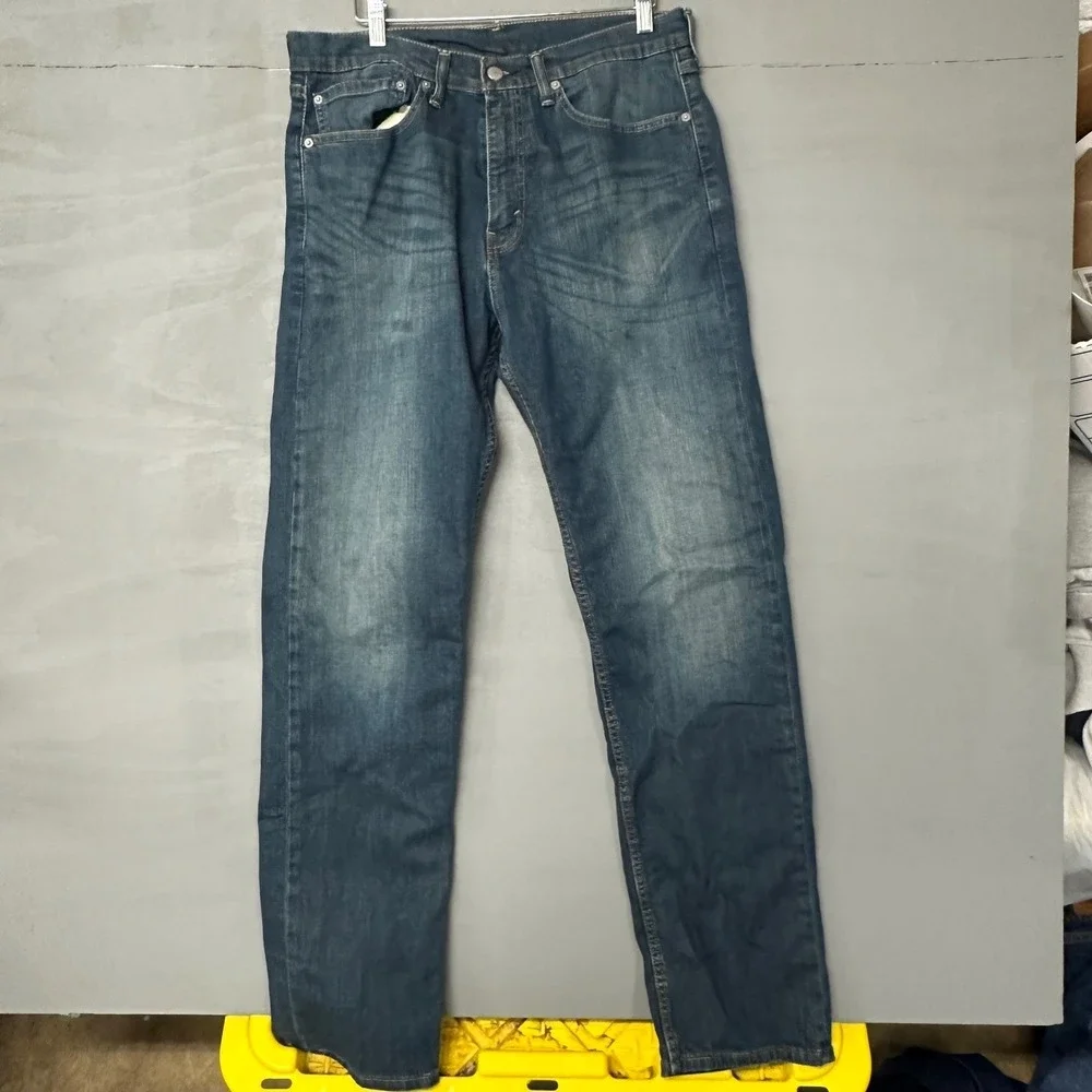 Levi Strauss 505 Mens Jeans W34 L34 Blue Straight‎ Fit Denim Pants